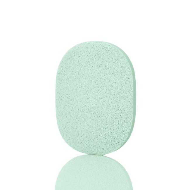 Facial cleansing sponge (color: green)